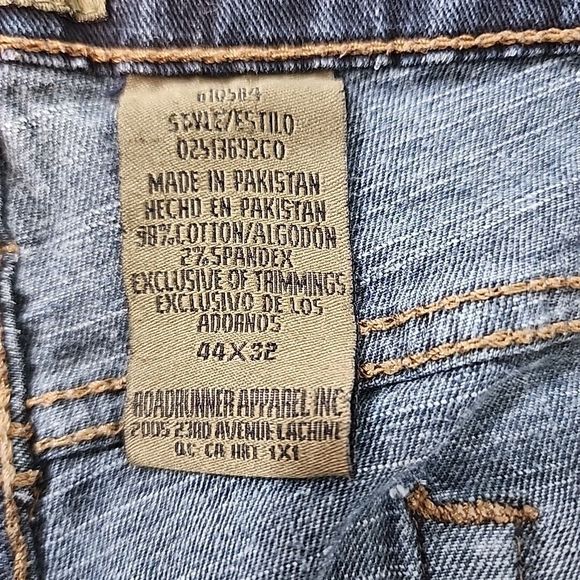 Urban Star Men's Dark Blue Denim Jeans Straight Leg Stitch Pockets 42"X30" - Picture 6 of 8